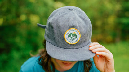 new NRCM logo cap with embroidered patch